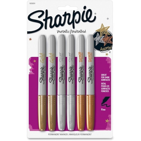Newell Brands Permanent Marker, Capped, Single Tip, PK6 SAN1829201