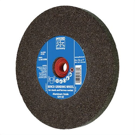 Pferd Universal Line PS-Forte Flat Bench and Pedestal Grinding Wheel, 6 in dia x 1/2 in thick 61736