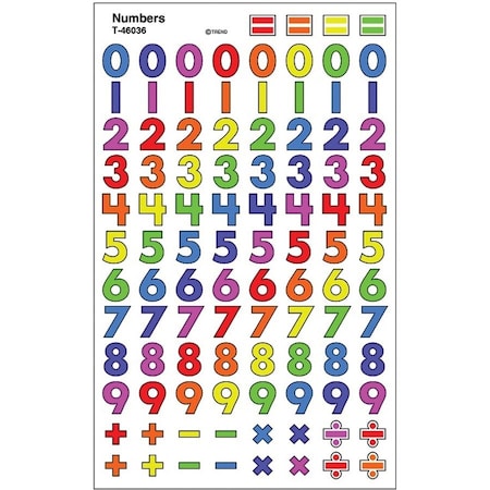 Trend Enterprises Numbers superShapes Stickers, PK4800 T46036