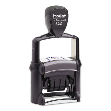Classroom Creations 1.13 x 2 in. Professional Self-Inking 5-in-1 Date Stamp, Blue & Red CL3750889
