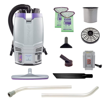 Proteam Backpack Vacuum, Brushless, 120 V AC 107787