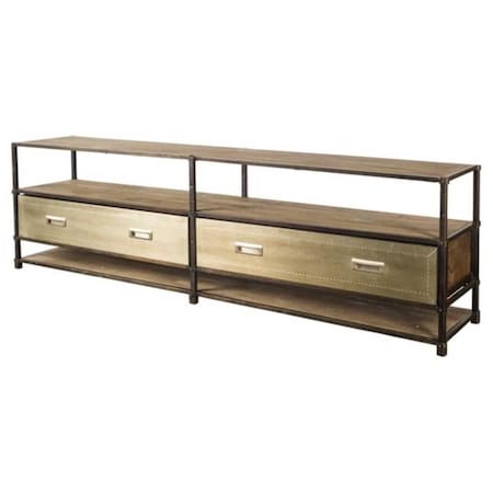 Homeroots 15in Brown Solid Wood Console Table 380226