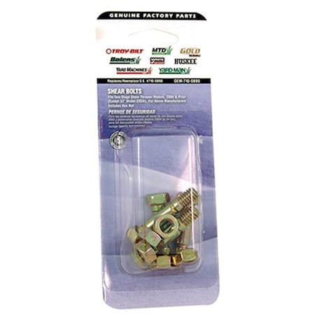 Arnold OEM-710-0890 Snow Thrower Shear Pins, 6PK 651874