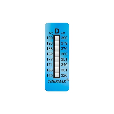 Thermax Temperature Indicating Label, PK10 08STHMRNGDD01PK