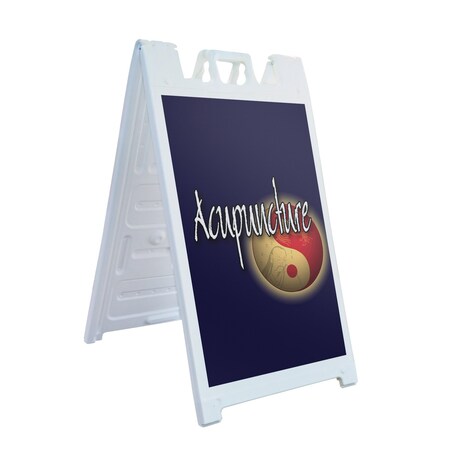 Signmission Acupuncture, A-Frame & 2 Decals Installed, Heavy-Duty Plastic Frame SBHD-D-2436-Acupuncture