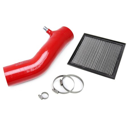 Hps Performance Silicone Air Intake Kit with Drop in Air Filter, Red, 827-725R
