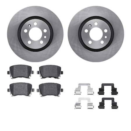 Dynamic Friction Co DFC Brake Rotor with 5000 Brake Pads and Hardware Kit 6512-74332