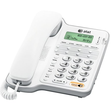 Vtech AT&T CL2909 Standard Phone - White - 1 x Phone Line - Speakerphone CL2909