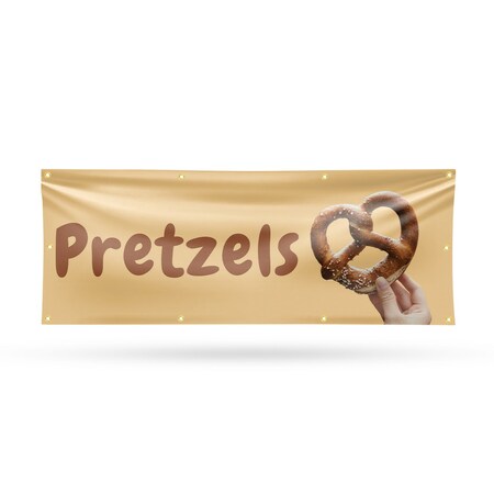 Signmission Pretzels, 36 Inch x 96 Inch, Vinyl Banner B-96-30816