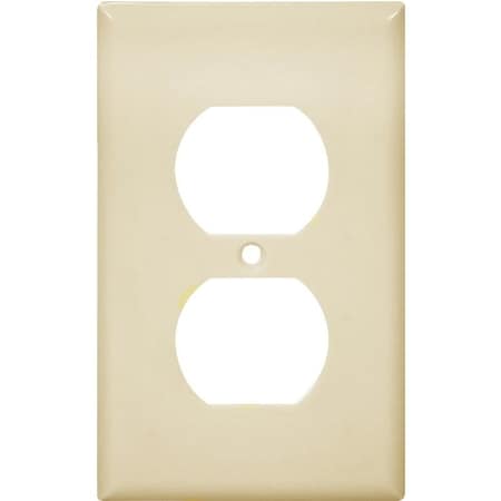 Eaton Wiring Devices 2132V Wallplate, 412 in L, 234 in W, 1 Gang, Thermoset, Ivory, HighGloss 2132V-10-L