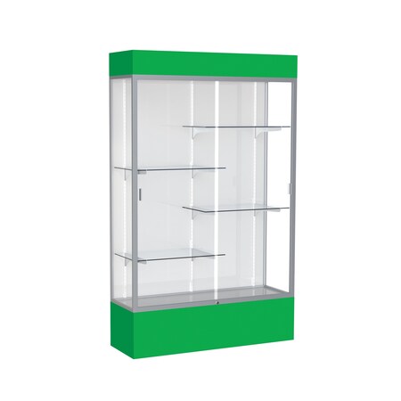 Ghent Lighted Floor Display Case 48x80x16, White 3174WB-SN-KG
