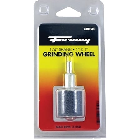 Forney Grinding Wheel, 1 x 1 in Dia, 1/4 in Arbor/Shank, 60 Grit, Coarse 60050