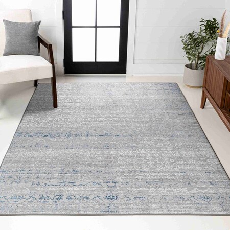 Jonathan Y Tidal Modern Strie' Gray/Blue 3 ft. x 5 ft. Area Rug SOR202B-3