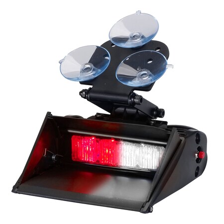 Code 3 Sngl Hd Dash Light, Shrd, LED, Rd/Wh, 4-1/2W XT401RWSS