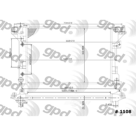 Global Parts Distributors Radiator 1108C