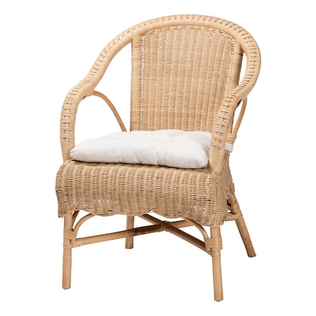 Bali & Pari Reinu Natural Rattan Dining Chair 253-13659-ZORO