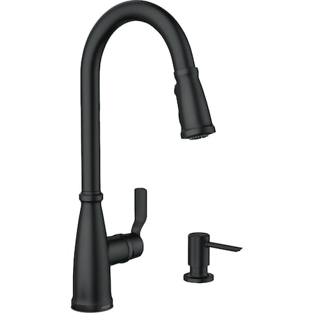 Moen Nolia 1-Handle Pull-Down High Arc Kitchen Faucet Matte Black 87071BL