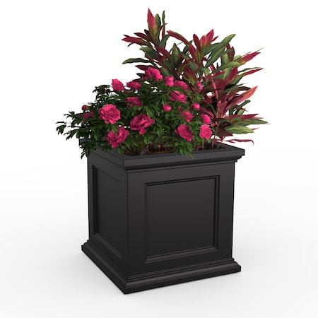 Mayne Fairfield 24in Square Planter - Black 5890-B