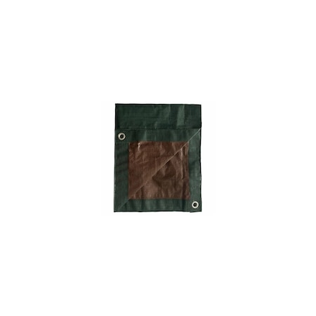Itm Co. Ltd Storage Tarp Cover, Green/Brown Polyethylene, 12 x 16-Ft. MD-GT-GB-1216