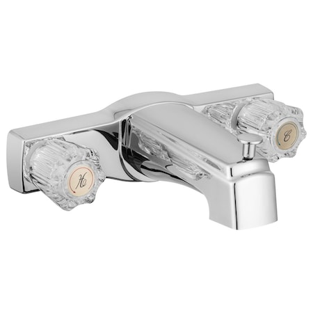 Dura Faucet Used For Bathtub With Tub And Shower Diverter Crystal Acrylic Knob Chrome Polished DF-SA610A-CP