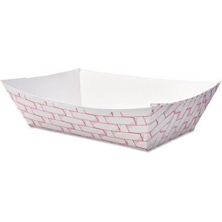 Boardwalk Paper Food Tray, 2lb., Red Weave, PK1000 BWK 30LAG200