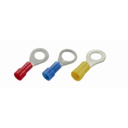Hi-Tec 12-10.31 in. Yellow Vinyl Ring Terminal - 12 Piece, 12PK HI905853