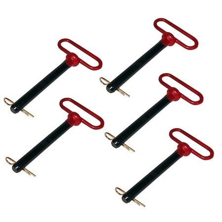 Mytee Products AgraLink 5 Pcs Red Handle Forged Hitch Pin, 3/4 in x 6-1/2 in, Clevis Pin w/ Handle, 5PK RHFHP-71504x5