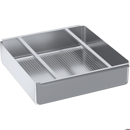 Amgood Stainles Steel Scrap Basket 20 in. x 20 in. x 5 in. For Commercial Sinks PRDB-20205-Z