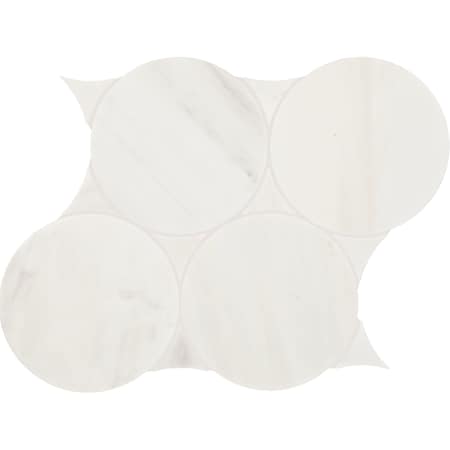 Daltile Eclessia Marble Natural Stone 6-in Circle Mosaic, 8.30 SQFT Per Carton, 10PK M3466CIRCLEMSPL