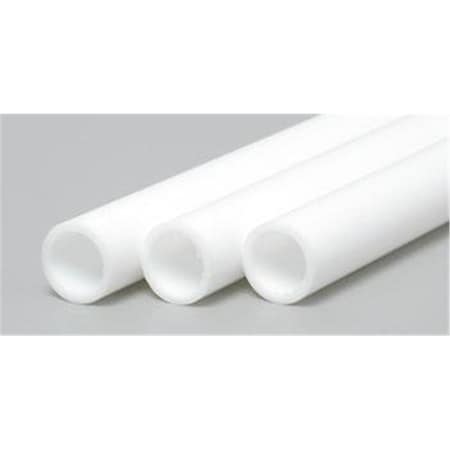 Evergreen 0.28 in. Styrene Tube Railroad Scratch Building Supply, White EVG229