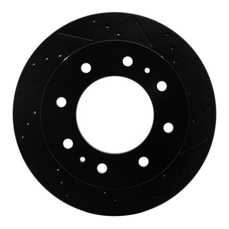 Dynamic Friction Co DFC Brake Rotor - Drilled and Slotted - Black 633-48061R
