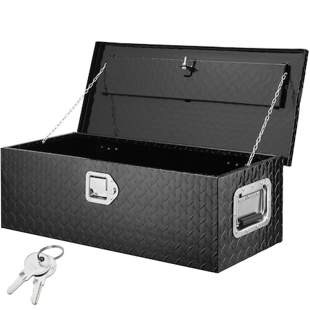 Vevor 30"x13"x9.6" Heavy Duty Aluminum Bar Tread Tool Box for Pick Up Truck Bed JL-TB19-1