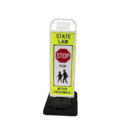 Eastern Metal Signs And Safety Vertical Panel Kit, Yellow, Polyethylene VP-6536-STOP-FB-SZ