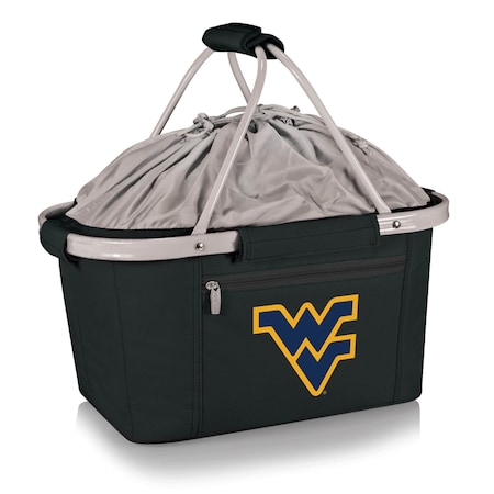 Picnic Time Family Of Brands NCAA West Virginia Mountaineers Metro Shopping Basket - Insulated Picnic Basket 645-00-175-834-0