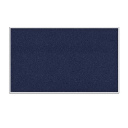 Ghent Fabric Bulletin Board, Satin Aluminum Frame, 4'Hx12'W, Blue AT412F93