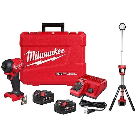 Milwaukee Tool M18 FUEL Hydraulic Driver+ Tower Light 2761-22, 2131-20