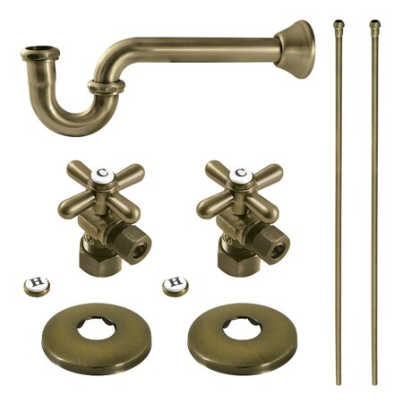 Kingston Brass Plumbing Supply Kit Combo, Antique Brass KPK303
