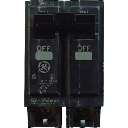 Current Circuit Breaker, THQL Series, 50A, 2 Pole, 120/240V AC, 10kA at 120/240V AC THQL2150A
