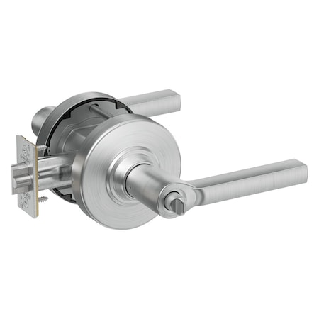 Schlage Grade 1 Entrance Cylindrical Lock, Less Cylinder, Latitude Lever with Rose, Satin Chrome Finish PC53L LAT 626