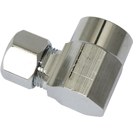 Plumb Pak Water Supply Connector, 1/2 x 3/8 in, Compression x Sweat, Chrome PP77PCLF