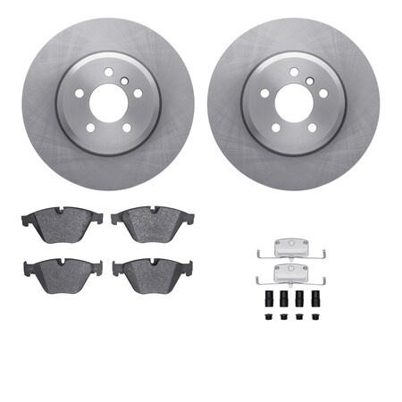 Dynamic Friction Co DFC Rotors with EURO 5000 Ceramic Brake Pads includes Hardware 6612-31342