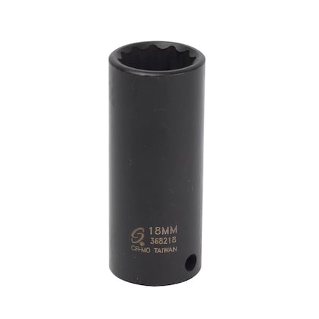 Sunex 3/8 in Drive 18Mm 12-Point Deep Impact Socket 368218