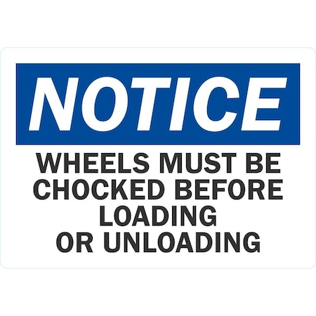 Lyle Wheels Must Be Chocked Before Loading Or Unloading, 5x3.5, Engineer Grade, White G-16732-ED_5x3.5