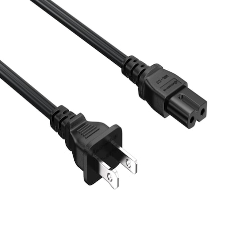 Sanoxy 10ft 18 AWG 2-Slot Polarized Notebook Power Cord IEC320 C7 to NEMA 1-15P SNX-CBL-LDR-PW129-1210