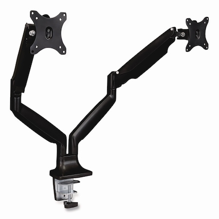 Mount-It Dual Monitor Gas-Spring Mounting Arm, For 13in to 32in Monitors, Black, Supports 20 lb MI-1772-BLACK