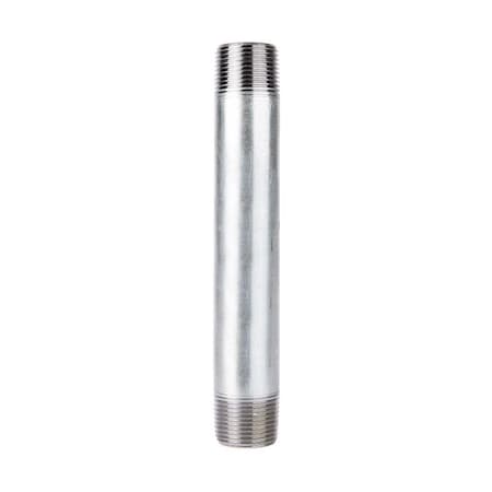 Stz Industries 1-1/4 in. MIP each X 1-1/4 in. D MIP Galvanized Steel 8 in. L Nipple 303U114X8