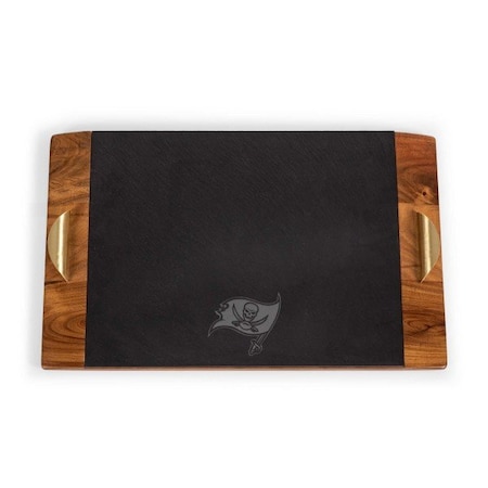 Picnic Time Family Of Brands NFL Tampa Bay Buccaneers - Covina Acacia and Slate Serving Tray 957-07-512-303-2