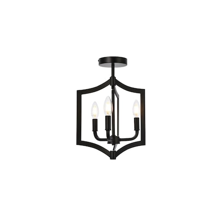 Cling Kiera 3 Lights Flush Mount, Black CL2952259
