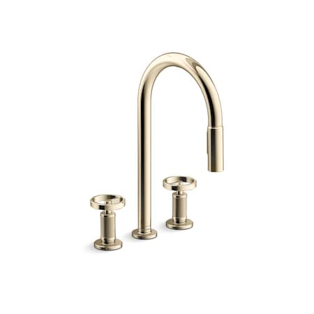 Kohler Billet Pull-down kitchen sink faucet with two-function sprayhead 28671-9-AF