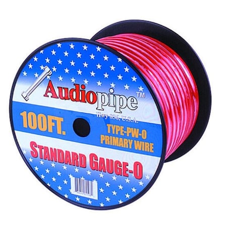 Audiopipe APipe 25ft Roll 0 ga Red Power Wire 4 - AU336901